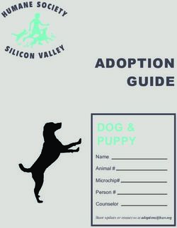 ADOPTION GUIDE DOG & PUPPY - Name Animal # Microchip# Person # Counselor - Humane Society Silicon Valley