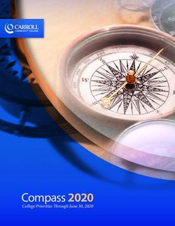 Compass 2020 College Priorities Through June 30, 2020 - Carroll Community College