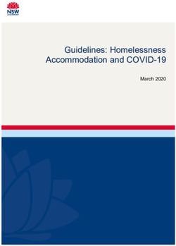 Guidelines: Homelessness Accommodation and COVID-19 - March 2020