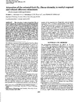 Attraction of the oriental fruit fly, Dacus dorsalis, to methyl eugenol and related olfactory stimulants - PNAS