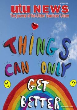 AUTUMN 2020 - Designed by E Foster - Ulster Teachers' Union