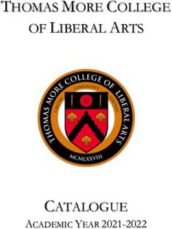 THOMAS MORE COLLEGE OF LIBERAL ARTS - CATALOGUE ACADEMIC YEAR 2021-2022