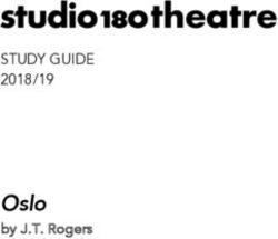 Oslo by J.T. Rogers STUDY GUIDE 2018/19 - Studio 180 Theatre