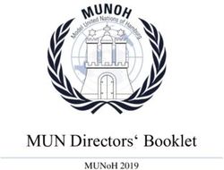 MUN DIRECTORS' BOOKLET - MUNOH 2019