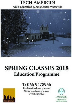 SPRING CLASSES 2018 Education Programme - T: 066 9478956 - Tech Amergin