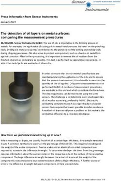 The detection of oil layers on metal surfaces: comparing the measurement procedures