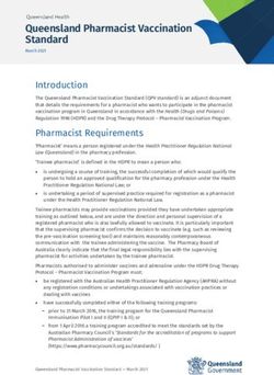 Queensland Pharmacist Vaccination Standard