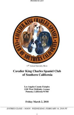 Cavalier King Charles Spaniel Club of Southern California - Friday March 2, 2018 ENTRIES CLOSE - NOON - WEDNESDAY, FEBRUARY 14, 2018 PT