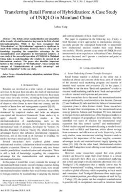 Transferring Retail Format of Hybridization: A Case Study of UNIQLO in Mainland China