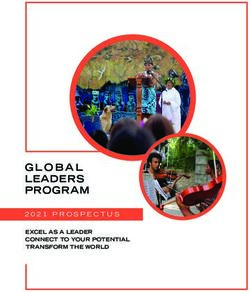 LEADERS PROGRAM 2021 PROSPECTUS - EXCEL AS A LEADER CONNECT TO YOUR POTENTIAL TRANSFORM THE WORLD
