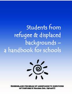 Students from refugee & displaced backgrounds - a handbook for schools