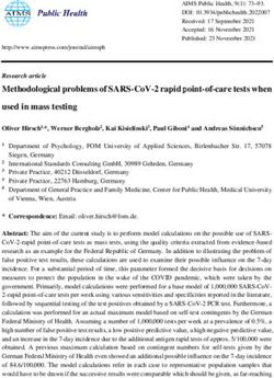 METHODOLOGICAL PROBLEMS OF SARS-COV-2 RAPID POINT-OF-CARE TESTS WHEN USED IN MASS TESTING