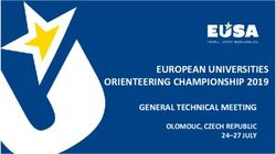 EUROPEAN UNIVERSITIES ORIENTEERING CHAMPIONSHIP 2019 - GENERAL TECHNICAL MEETING OLOMOUC, CZECH REPUBLIC