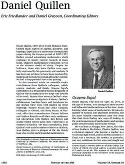 Daniel Quillen Eric Friedlander and Daniel Grayson, Coordinating Editors