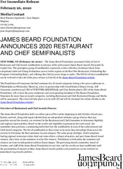 JAMES BEARD FOUNDATION ANNOUNCES 2020 RESTAURANT AND CHEF SEMIFINALISTS - AWS