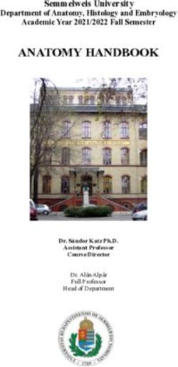 ANATOMY HANDBOOK Semmelweis University Department of Anatomy, Histology and Embryology