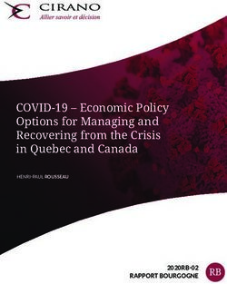 COVID-19 - Economic Policy Options for Managing and Recovering from the Crisis in Quebec and Canada - 2222020RB 02 RB - Cirano
