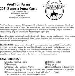 VONTHUN FARMS 2021 SUMMER HORSE CAMP