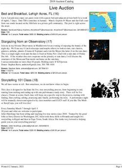Live Auction 2019 Auction Catalog