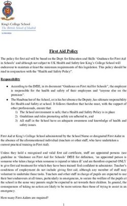 First Aid Policy - King's College La Moraleja