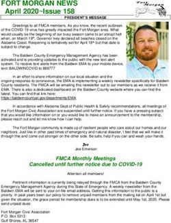 FORT MORGAN NEWS April 2020 Issue 158 - Fort Morgan Civic Association