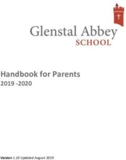 Handbook for Parents 2019 -2020 - Version 1.10 Updated August 2019
