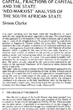 CAPITAL, FRACTIONS OF CAPITAL AND THE STATE 'NEO-MARXIST' ANALYSIS OF THE SOUTH AFRICAN STATE