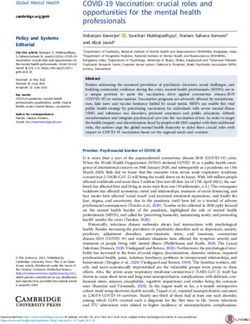 COVID-19 Vaccination: crucial roles and opportunities for the mental health professionals