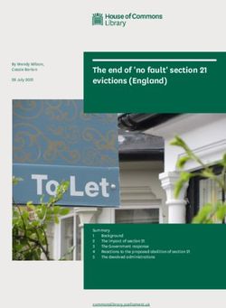 The end of 'no fault' section 21 evictions (England) - UK Parliament