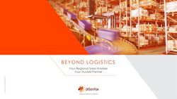 BEYOND LOGISTICS Your Regional Sales Enabler Your Trusted Partner
