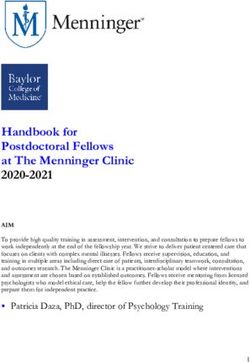 Handbook for Postdoctoral Fellows at The Menninger Clinic 2020-2021