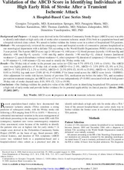 Validation of the ABCD Score in Identifying Individuals at High Early Risk of Stroke After a Transient Ischemic Attack