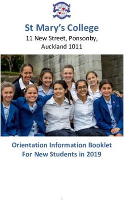 St Mary's College 11 New Street, Ponsonby, Orientation Information Booklet For New Students in 2019 - St.Mary's College