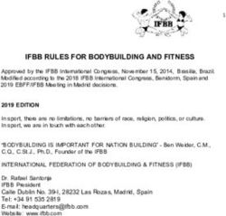IFBB RULES FOR BODYBUILDING AND FITNESS