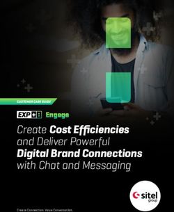 Create Cost Efficiencies and Deliver Powerful - CUSTOMER CARE GUIDE - Create Connection. Value Conversation.