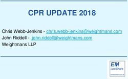 CPR UPDATE 2018 Chris Webb-Jenkins - John Riddell - Weightmans LLP - EM LawShare