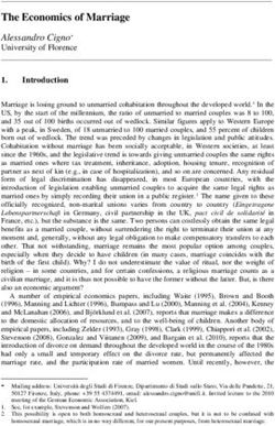 The Economics of Marriage - Alessandro Cigno University of Florence