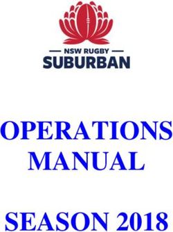 OPERATIONS MANUAL SEASON 2018 - NSW Suburban Rugby Union