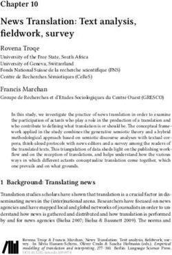 News Translation: Text analysis, fieldwork, survey - Language ...