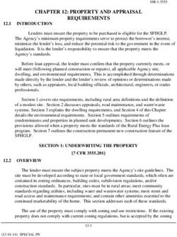 CHAPTER 12: PROPERTY AND APPRAISAL REQUIREMENTS