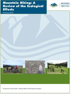 Mountain Biking: A Review of the Ecological Effects - February 2010