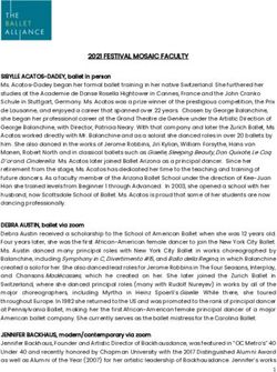 2021 FESTIVAL MOSAIC FACULTY - The Ballet Alliance