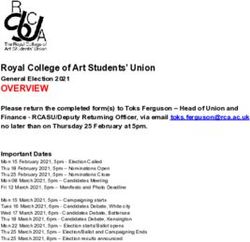 Royal College of Art Students' Union - General Election 2021 - rcasu.org.uk