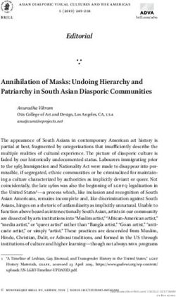 Editorial Annihilation of Masks: Undoing Hierarchy and Patriarchy in South Asian Diasporic Communities - Brill