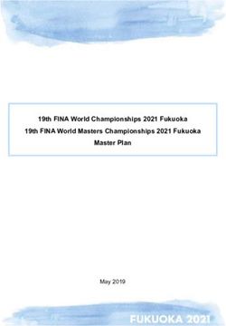 19th FINA World Championships 2021 Fukuoka 19th FINA World Masters Championships 2021 Fukuoka Master Plan - May 2019
