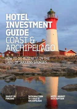 HOTEL INVESTMENT GUIDE COAST & ARCHIPELAGO - HOW TO DO BUSINESS IN THE LAND OF SUCCESS STORIES.
