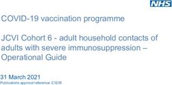COVID-19 vaccination programme JCVI Cohort 6 - adult household contacts of adults with severe immunosuppression - Operational Guide - 31 March ...