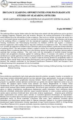 DISTANCE LEARNING OPPORTUNITIES FOR POSTGRADUATE STUDIES OF SEAFARING OFFICERS - DergiPark