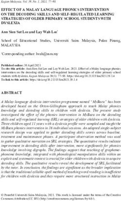 EFFECT OF A MALAY LANGUAGE PHONICS INTERVENTION ON THE DECODING SKILLS AND SELF-REGULATED LEARNING STRATEGIES OF OLDER PRIMARY SCHOOL STUDENTS ...