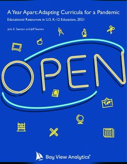 A Year Apart: Adapting Curricula for a Pandemic - Educational Resources in U.S. K-12 Education, 2021 - Bay View ...